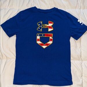UNDER ARMOUR Youth M Patriotic Blue Baseball Tee